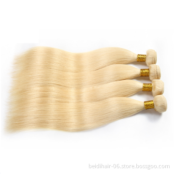 613 brazilian bundle closure human hair lace frontal raw virgin hair weave body wave straight hair russian blonde